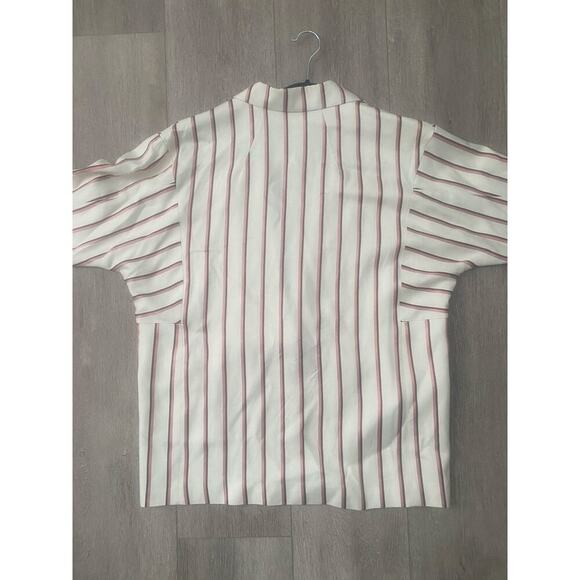 NWOT Mango Suit Cream Striped Boyfriend Blazer Size Small - Picture 5 of 7